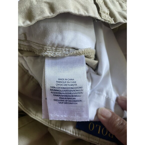 Polo Ralph Lauren Boys Chino Tan Pants Flat Front Size 10 - Picture 2 of 10
